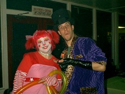 Fizzgig the Clown & Gabriel... how cool was it having roving clowns at this party!